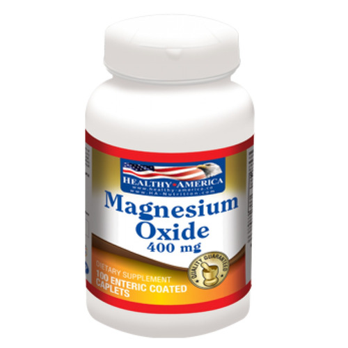 Magnesium Oxide 400mg X 100 Capsulas  Healthy America