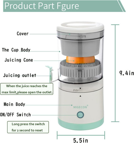 Exprimidor eléctrico Genérica multifunctional juicer 1W multifunctionaljuicer blanco 220V