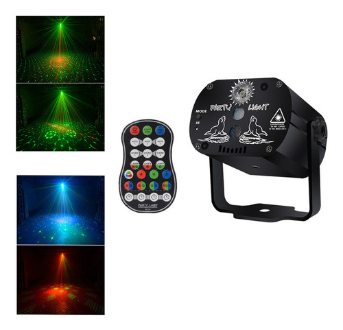 Laser Projetor Led Stage Light Mini Jogo +controle Remoto Dj