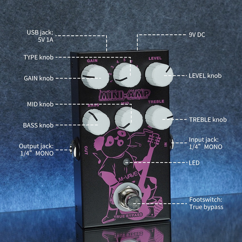 Pedal M-vave Simulador De Amplificador Mini-amp