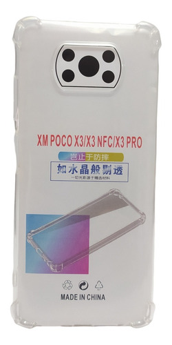 Imagen 2 de 9 de Carcasa Para Xiaomi Poco X3 Transparente Antigolpe