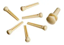 Comprar Clavijas (7) y polea (1) para puente de guitarra folk de plástico color marfil