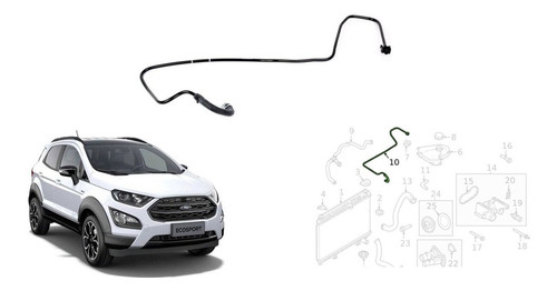 Manguera De Deposito De Agua Ford Ecosport 2014 Al 2018 1.6