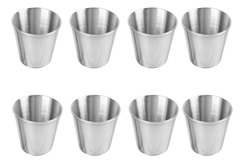 Set De 6 Vasos De Acero Inoxidable Travel Condiments