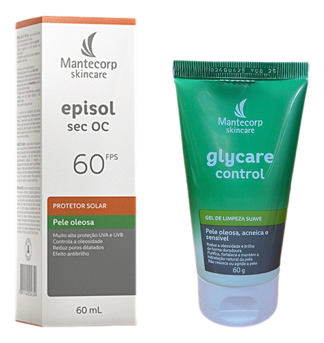 Kit Protetor Episol Sec Oc 60 Fps + Glycare Gel De Limpeza
