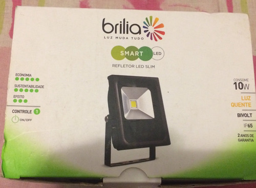 Refletor Slim Brilia 10w 3000k