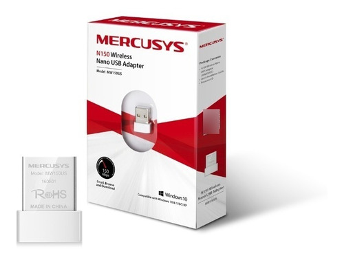 Adaptador Usb Wifi Mercusys Nano Mw150us Inalámbrico