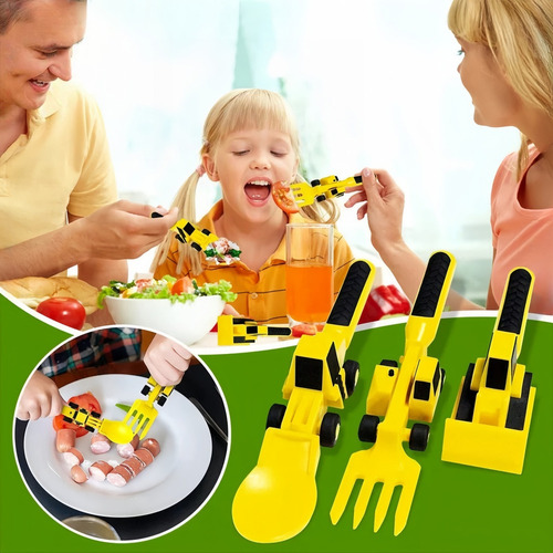 - Vajilla Con Temática De Construcción Infantil, 4 Piezas