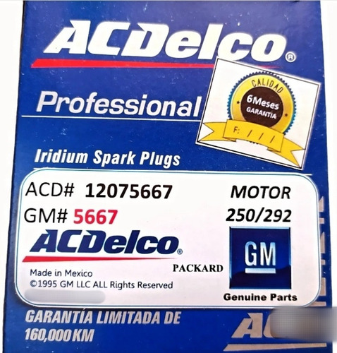 Cables De Bujias Chevrolet 250 292 C10 Acdelco Con Garantia