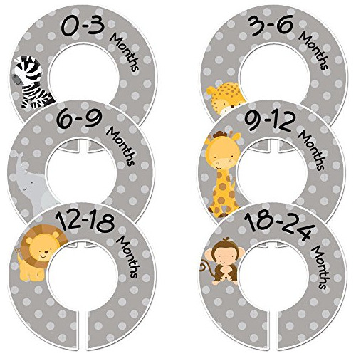 Baby Closet Dividers C87 Jungle Animals Juego De 6 Para Caña