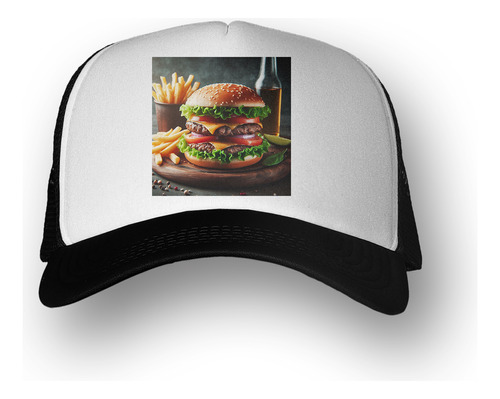 Gorra  Hamburguesa Fritas Papas Deco Resto