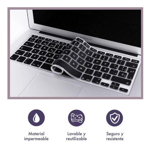 Imagen 5 de 9 de Protector Teclado Silicona - Compatible Macbook Air 13 A2681