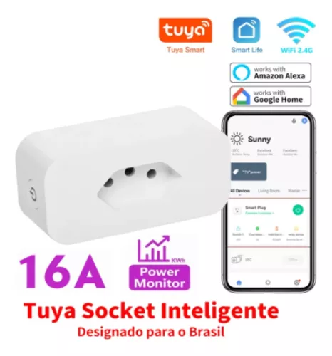 Enchufe inteligente Smartwifi Google Home Alexa Automation 16a, color  blanco