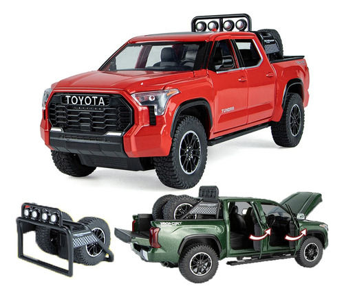 Ghb Toyota Tundra Pickup Miniatura Metal Coche Con Luz Y