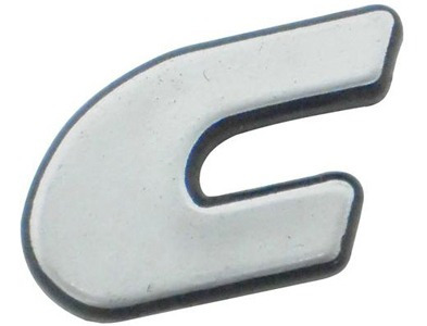 Emblema C - Cinza - 4mm 22mm Voyage 2002 2003 2004