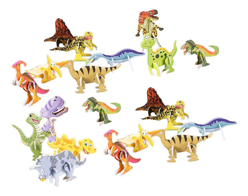 Diy 3d Puzzle Stem Toys Forma Puzzle A Juego Para Dinosaurio