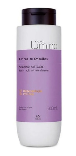Shampoo Matização Natura Lumina 300ml Cab Loiros E Grisalhos