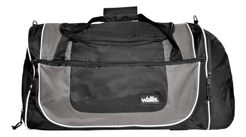 Maleta Deportiva Wallis Viaje 65l Poliester Semi-impermeable Color Negro