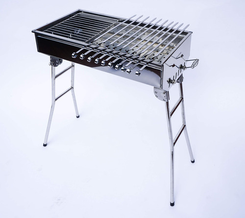 Parrilla Portable Acero Inoxidable Para Hacer Kebab Asado Al