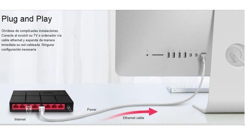 Switch 8 Puertos Gigabit Mercusys Ms108g - Electromundo