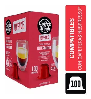 Box 100 Capsulas Coffee Break Nespresso Intermedio Capsuland