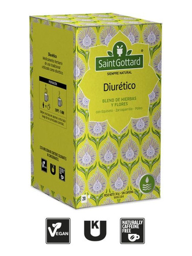 Pack X 3 Te Saint Gottard Tisana Diuretico  X 20saquitos 