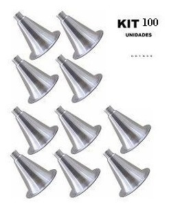 Corneta De Alumínio Atacado Kit 100 Cone Bico Rosca M Jarrão