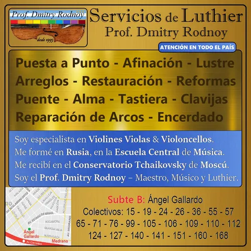 Prof. Dmitry Rodnoy Luthier Violin Violoncello Viola & Arcos