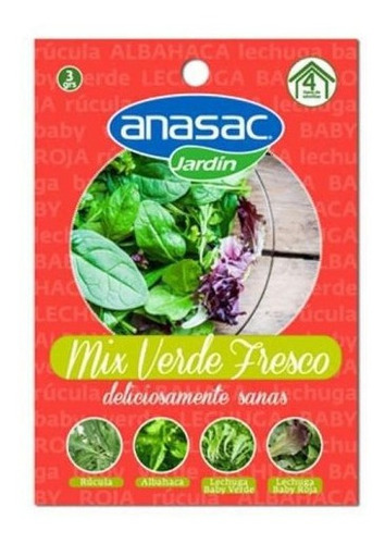 Anasac Semilla Mix Verde Fresco 3grs