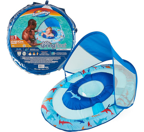 Swimways Sun Canopy Inflable Baby Spring Float Para Niños De