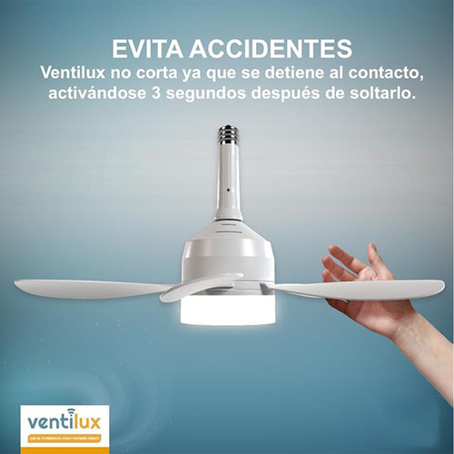 Kit 2 Lamparas Ventilador Ventilux Con Control Remoto