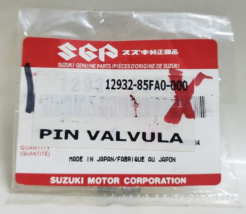 Pin Valvula Suzuki 12932-85fa0-000 1293285fa0000