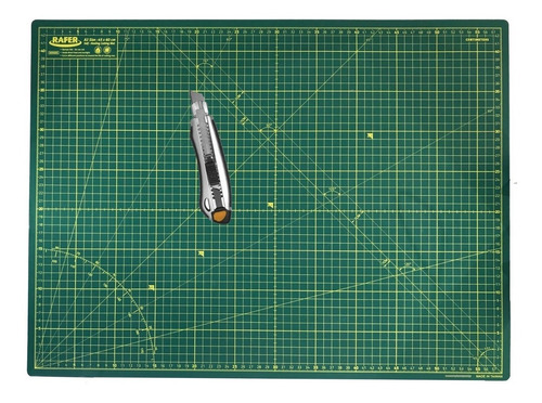Tabla De Corte A2 Rafer Doble Cara + Cutter C/ 6 Cuchillas