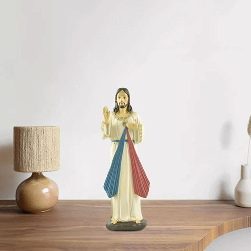 Ls Resina Figura Divina Misericordia De Jesús Ornamento De