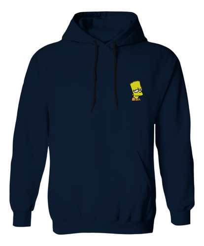 Sudadera Con Gorro Bordada Personaje Amarillo Traviesocabeza
