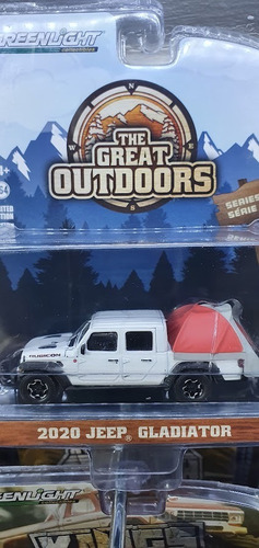 2020 Jeep Gladiator Camper Outdoor Greenlight 1/64