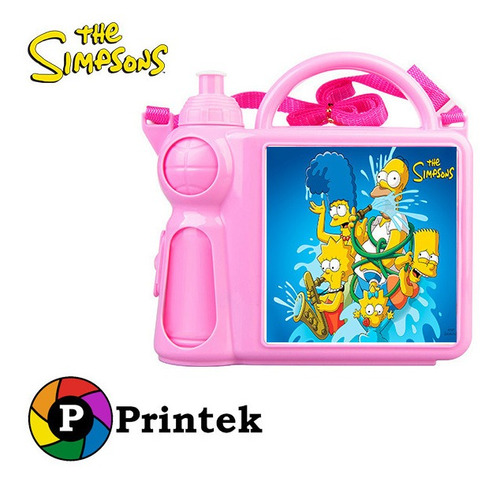 Lonchera Infantil Los Simpsons Con Botella Agua - Printek