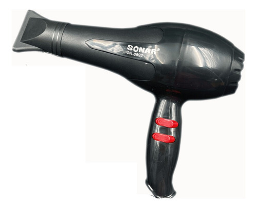 Secadora De Cabello Con Difusor Portatil Negra Wingstar