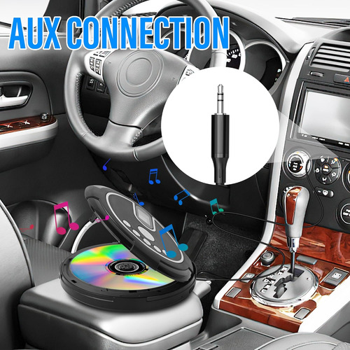 Reproductor De Cd Portátil Con Altavoces Estéreo Duales Reca