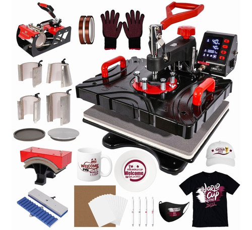 Mecolour 10 Em 1 prensa térmica sublimadora 10x1 canecas camisetas 220v