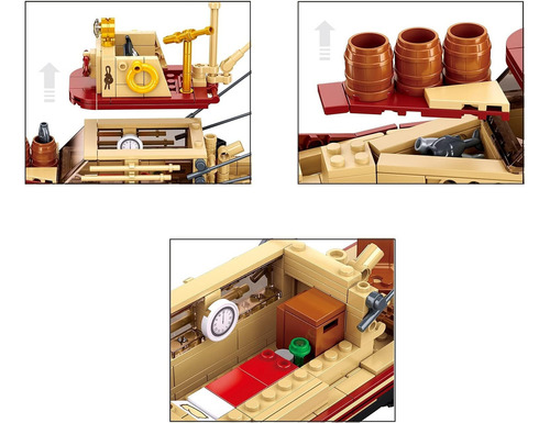 Set De Construcción Sluban Barcos Building Blocks 592 Piezas En Caja
