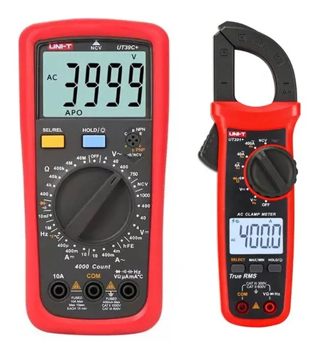 Combo Multímetro Ut39c+ Plus Pinza Amperométrica Ut201+ Plus