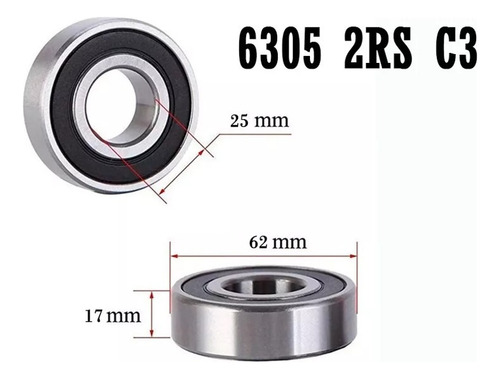 Rodamiento Rolinera Caja 6305 Chevrolet Corsa Spark Yaris