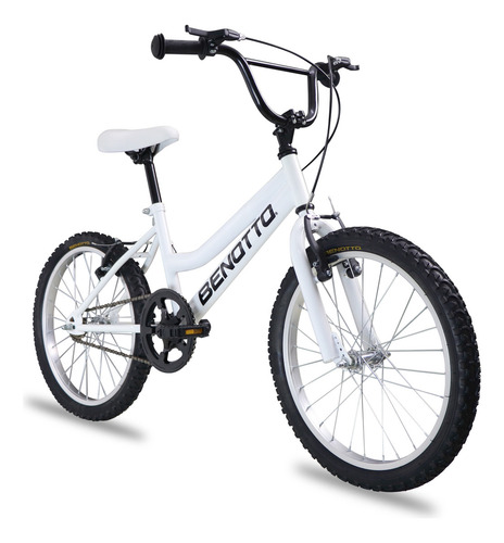 Bicicleta Benotto Unitalla R20 Bmx Frenos V Acero Color Blanco