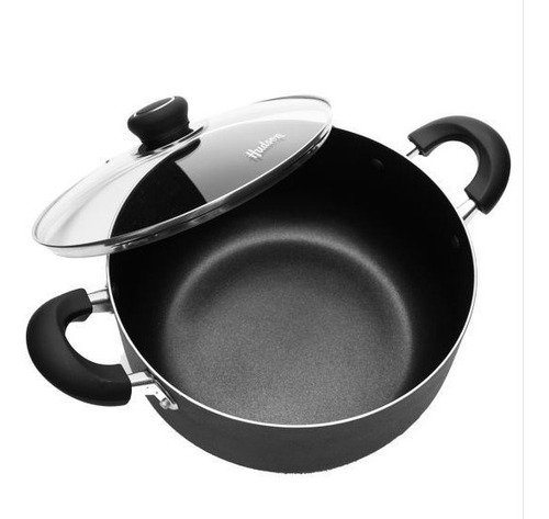 Cacerola Antiadherente Hudson 20 Cm Aluminio Color Negro