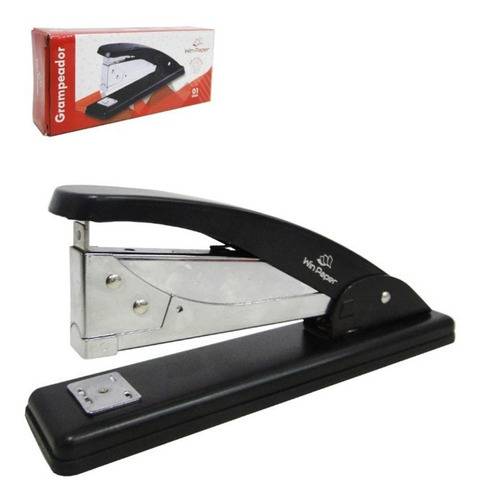 Grampeador Profissional Grande Mesa 24/6 E 26/6 Win Paper Cor Preto 127