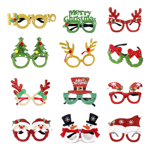 Gafas Y Sombreros Para Fiestas Navideñas Con Marco De