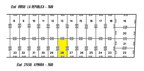 Imagen 5 de 7 de Lote 28 - 200 M2 - Calle Aymará 7651