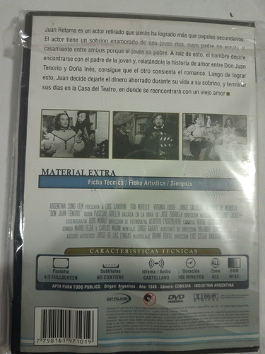 Dvd - Juan Tenorio - Luis Sandrini / Tita Merello ,- Orig