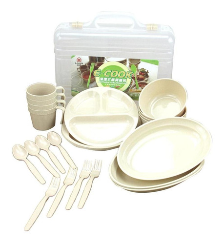 24 Piezas Picnic Camping Platos De Plástico Reutilizables